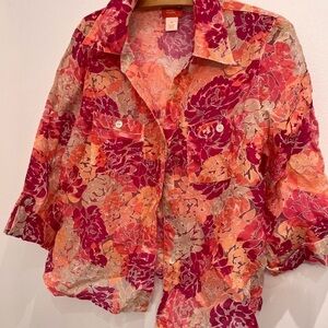 2/40$ Hearts of palm size 14 colorfull blouse